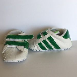 NEW RARE Baby Adidas Kermit Green Soft Crib Shoes